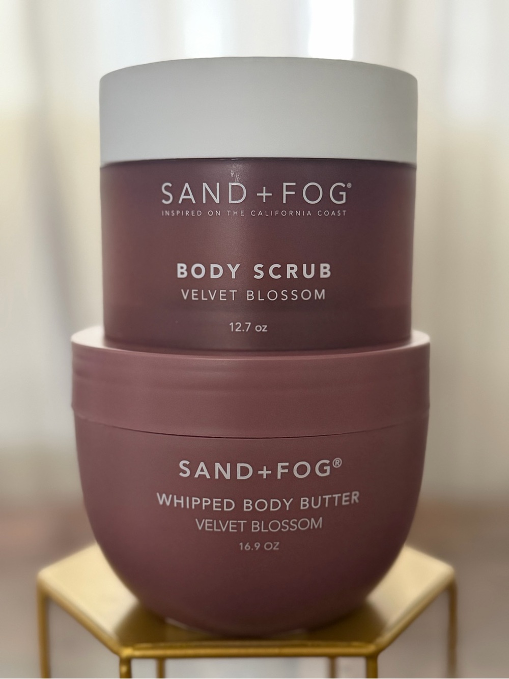 Sand + Fog Velvet Blossom Body Scrub & Whipped Body Butter Set